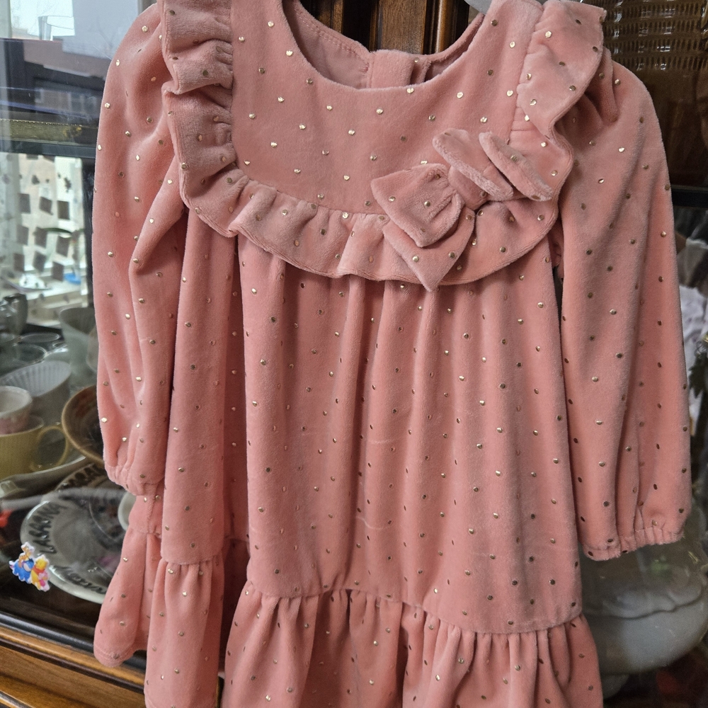 Tahari Pink Polka Dot Kids Dress